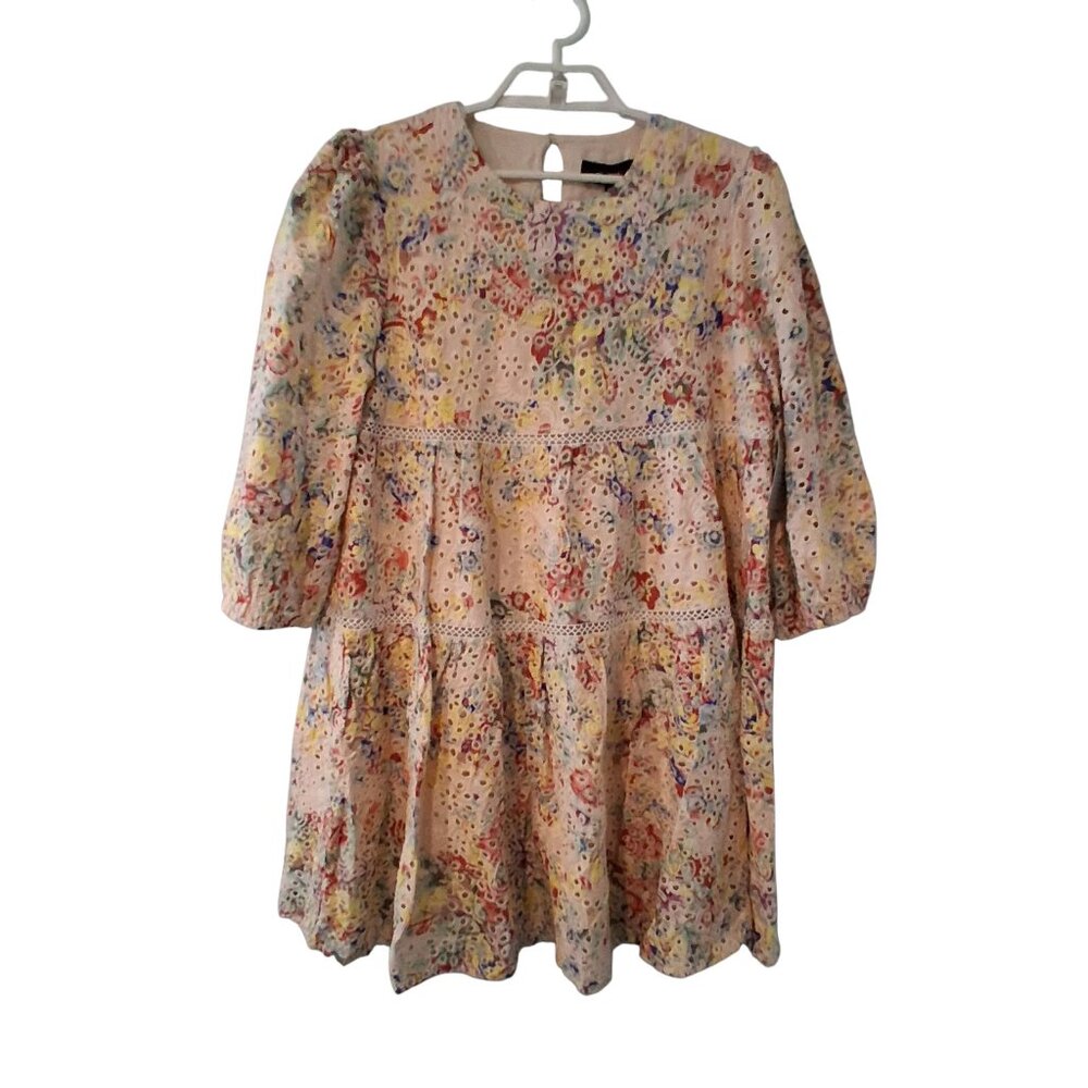 En Saison nwt eyelet babydoll dress womens Medium floral